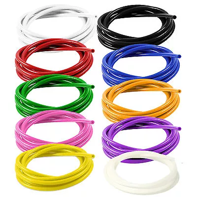 Silicone Vacuum Hose Pipe Tube Water Air Sizes 3mm 4mm 5mm 6mm 7mm 8mm 9mm 10mm • £3.96