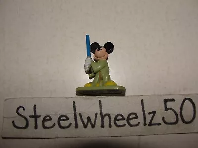 Disney Star Wars Jedi Mickey Mouse Miniature PVC Figure 2005 1.5  Lightsaber HTF • $9.49