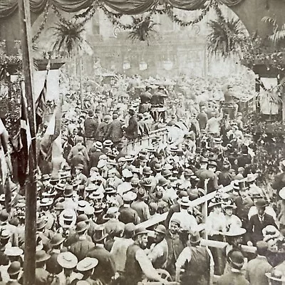 Antique 1897 Crowds Await Queen Victoria London UK Stereoview Photo Card P4391 • $24.99