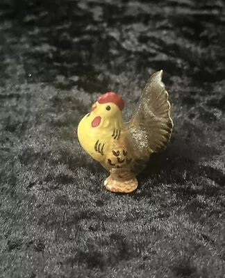 Vintage Hagen Renaker Miniature Porcelain Rooster Brown & Yellow • $15.99