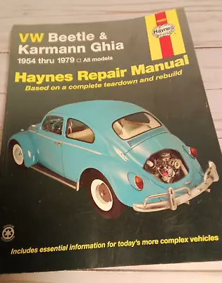 Repair Manual  Haynes 96008 For Volkswagen Beetle And Karmann Ghia 1954 - 1979 • $12.99