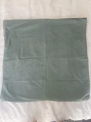 Pair Of Washed Cotton European Pillowcases (sea/sage Green With Storage Case) • $20