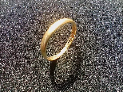 1930's Vintage 22ct Gold Narrow Ring By Samuel Hope Size R 1/2 • £100