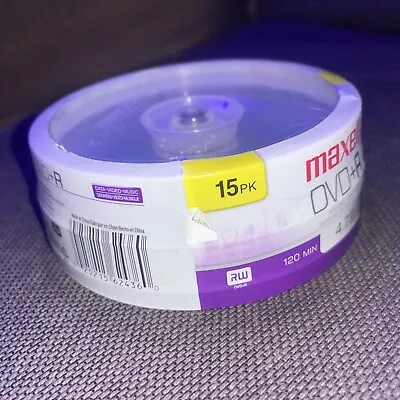 Maxell 4.7GB 16X DVD+R 15 Packs Disc Model 639008 • $14.75