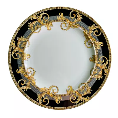 Versace X Rosenthal Prestige Gala Black Gold Silver Pattern Dinner Plate 10.5  • $135