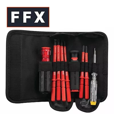 Stanley Fatmax FMHT66426-0 10 Piece VDE Insulated Multi-Bit Screwdriver Set • £39.74