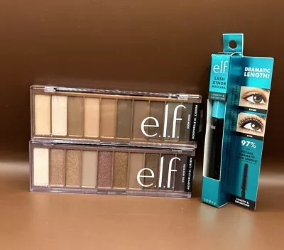 E.l.f. 2 Sets Of Perfect Eyeshadow Palettes Nude Mood Nude Rose Gold + Mascara • $22