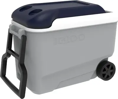 Igloo MaxCold 40 QT Roller 38 Litre Camping Ice Cool Box Cooler With Wheels • £99.99