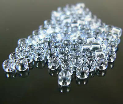 Size 8/0 Transparent Light Blue Matsuno Glass Seed Beads 20gm ~600 Beads • $2.49