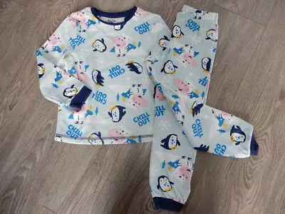 £7 • Buy GIRLS ~ 5 6 Years ~ PEPPA PIG Winter PYJAMAS Softest VELVET Cosy GEORGE 2pc PJ's