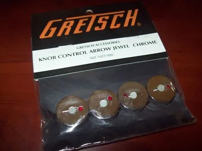 NEW Genuine Gretsch Knobs (4) With Arrow & Jewel CHROME 922-1027-000 • $58.88