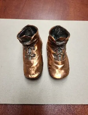 Vintage Bronzed Baby Shoes - 1930's • $9