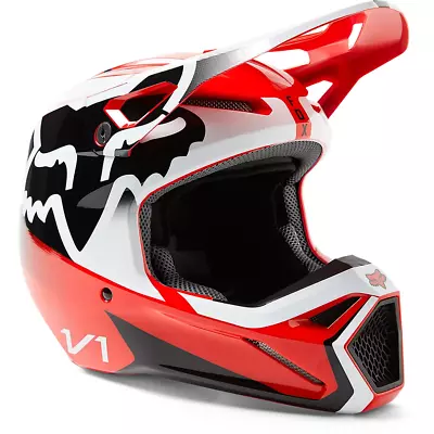 Fox Racing V1 Leed Helmet MX Motocross Dirt Bike Off-Road Adult Honda Red • $183.99