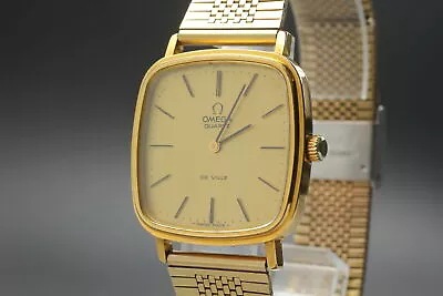 Vintage ◆Exc+5◆ Omega DeVille Cal 1330 Gold QZ Men's 191.0045 Watch From... • $481.91