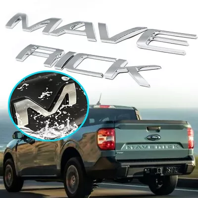 Gloss Silver 3D Raised Rear Tailgate Insert Letter Emblem For 2022-2024 MAVERICK • $20.99