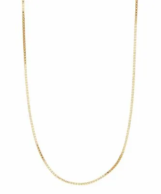 10K Yellow Gold 1MM Box Chain Necklace 16 -24  Great For Pendants And Charms Lob • $100.80