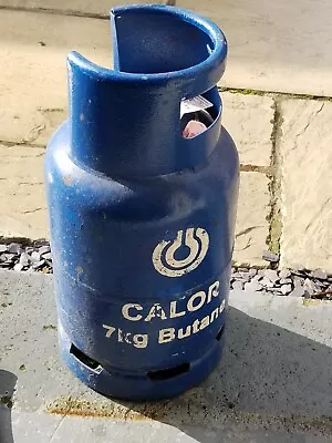 Calor 7Kg Butane Gas Bottle - Blue Approx 1/4  Full With Fittings • £9.99