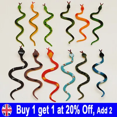 £5.81 • Buy 12pcs Fake Snake Toys Plastic Snakes Halloween Home Party Prop Trick Joke Toy