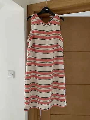 M&S Collection Sun / Beach Linen/Viscose Dress Lined Size 12 Great Condition • £6