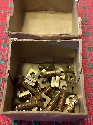 10-24 Solid Brass Square Nuts & Bolts Machine Screw Vintage • $19.99