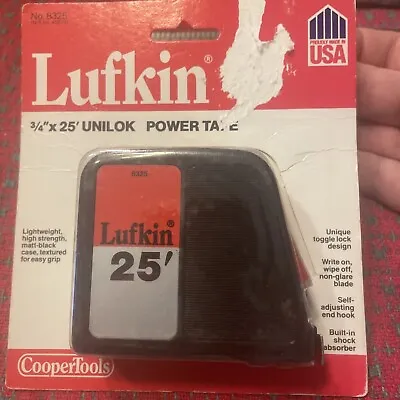 Vintage Lufkin 25ft Tape Measure New  Lock & Release 🇺🇸 USA NOS! • $19.99