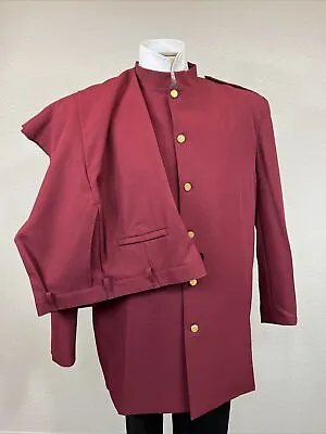 Bell Boy 48L  Burgundy Jacket/Pants Uniform M Poppins Hello Dolly  Marching Band • $85