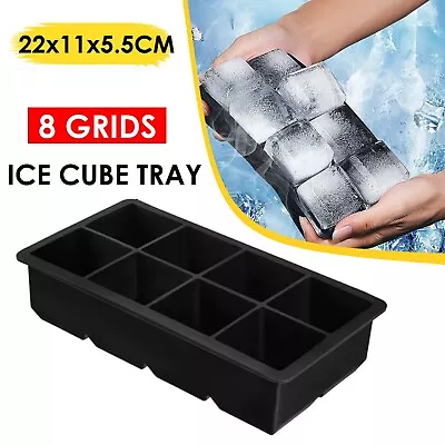 Whiskey Silicone Ice Ball Maker Ice Cube Tray Ice Cube Moulds Mold Giant Square • $13.29