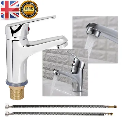£15.99 • Buy Bathroom Tap Mixer Basin Tap Chrome Wash Sink Mono Lever Modern High Quality