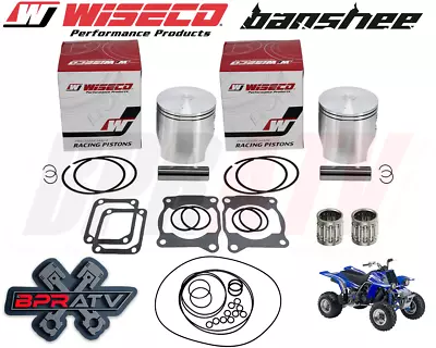 Yamaha Banshee 350 65mm Wiseco Pistons Pin Bearings Cool Head O-Ring Gasket Kit • $239.99