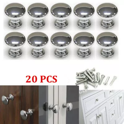 £7.39 • Buy Polished Chrome Door Knobs Cupboard Drawer Knob Furniture Handle Kitchen Cabinet