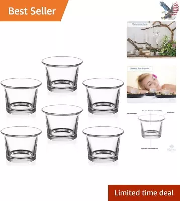 Durable Clear Glass Votive Tealight Holders - Versatile Decor Solution Set Of 6 • $19.99