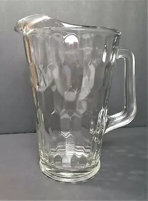 Crystal Glass Water Pitcher 9  Molded Crystal Pitcher 16A  Vintage  320 • $6.99