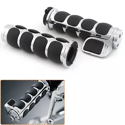 1 Motorcycle Handle Bar Hand Grips For Harley XL Electra Glide Road King Honda • $34