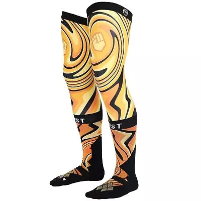 FIST Handwear Knee Brace MOTO Socks MX Motocross ATV Dirt Bike Gear - 70's Swirl • $85.63