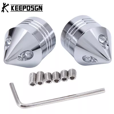 CNC Thick Cut Front Wheel Axle Nut Covers Cap Bolt For Harley Touring Road Glide • $15.19