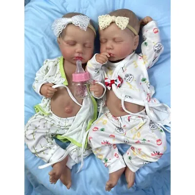20 Inch Painted Reborn Doll LouLou Twins Full Vinyl Body Girl Washable Newborn • $123.31