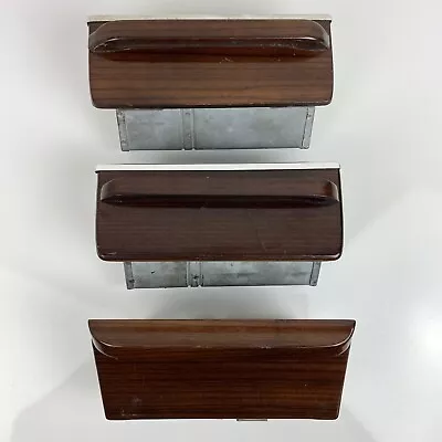 Vintage Mercedes Benz Brown Wood Grain Ashtrays 70s 80s Lot Of 3 • $42.49