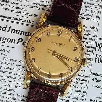 Vintage UNTOUCHED IWC 18KT ROSE GOLD WATCH FROM THE 1950S. • $3999.99