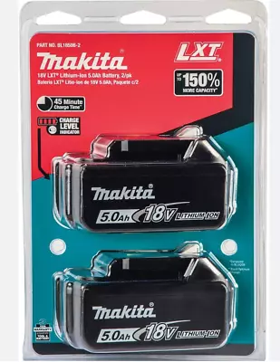 Makita BL1850B-2 18V LXT Lithium-Ion 5.0Ah Battery 2/pk Black • $124.95