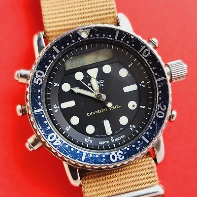 Seiko Arnie Watch Vintage Divers Alarm Chronograph H558-5000 Dive For Repair • $599