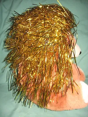 Ladies Short Bob Gold Tinsel Punk Fancy Dress Wig BNWOT • £1.74