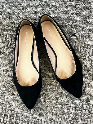 Nine West Black Pony Fur Court Shoes Ballet Flats Size 9 EUC • $32