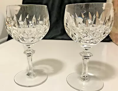 2 Vintage-gorham Althea Heavy Cut Crystal Stemware Glasses- 1980's - 5.5  Tall • $8.50