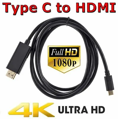 $10.39 • Buy USB C To HDMI Cable USB Type C To HDMI 4K Cord For Samsung S10 S9 Macbook Pro
