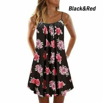 $20.57 • Buy Women Boho Summer Sleeveless Mini Dress Plus Size Ladies Vest Tank Cami Sundress