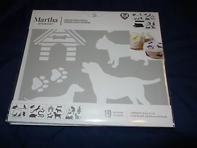 MARTHA STEWART Adhesive Paper Stencils Animals Theme 19 Designs BRAND NEW • $9.99