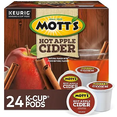 Mott's Hot Apple Cider Keurig K-Cup Pods 24/Box 386040 • $23.57