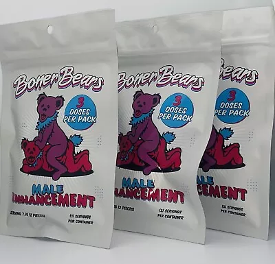 Boner Bear Male Enhancement Gummies: 2-Packs 6-Count Per Bag Total 12 Count • $22.50