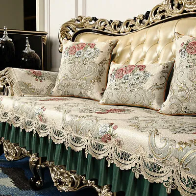 European Lace Luxury Sofa Couch Cover 1 2 3 Seater Non-slip Jacquard Slipcover • $38.88