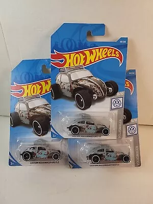 Hot Wheels 1/64 DieCast Custom Volkswagen Beetle VW Bug Rat Hot Rod 8/10 Car #69 • $9.99